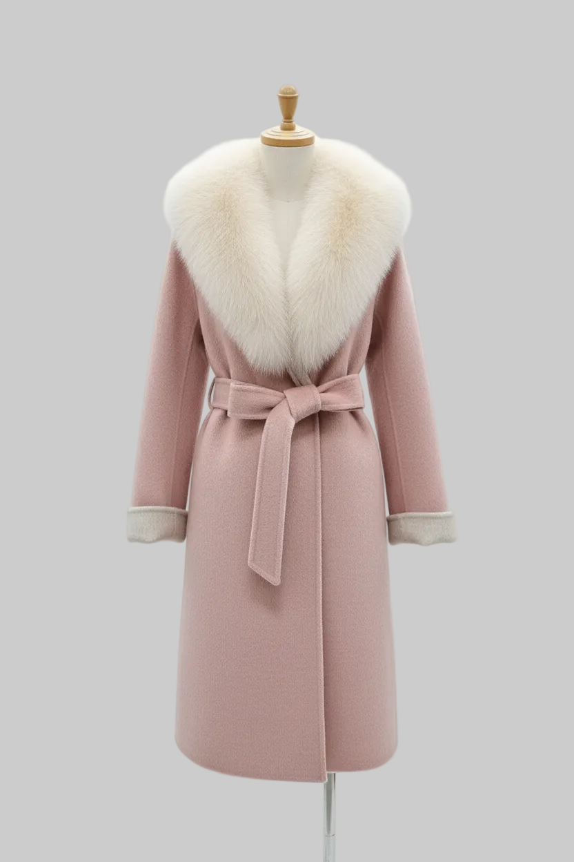Blush Pink Wool Coat