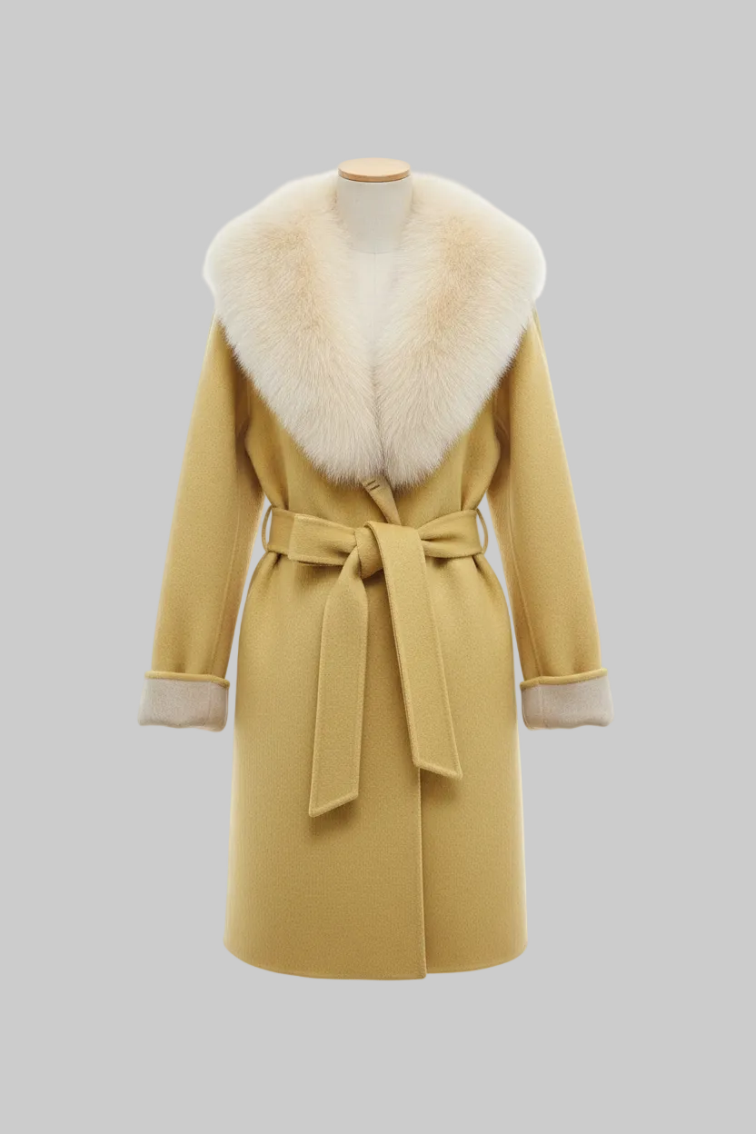 Butter Yellow Wool Coat